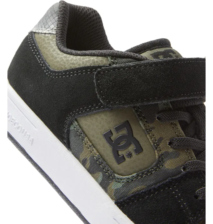 Skate DC Shoes Kids Boy8217s Manteca 4 Elastic Waist Lace Shoes olive camouflage