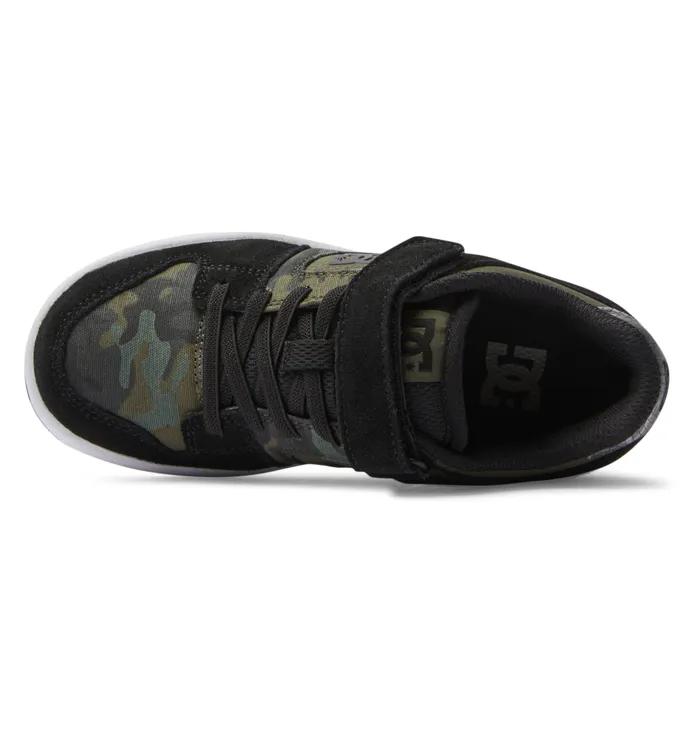 Skate DC Shoes Kids Boy8217s Manteca 4 Elastic Waist Lace Shoes olive camouflage