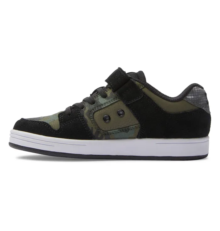 Skate DC Shoes Kids Boy8217s Manteca 4 Elastic Waist Lace Shoes olive camouflage