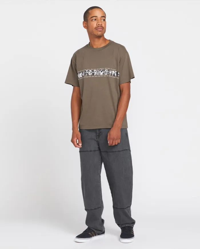 Skate Vitals Remy Stratton Short Sleeve Tee 8211 Dark Earth Mens Volcom Tops and Tees