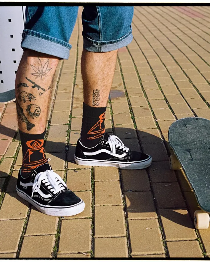 Skate Vitals Remy Stratton Socks 8211 Black Mens Volcom Accessories