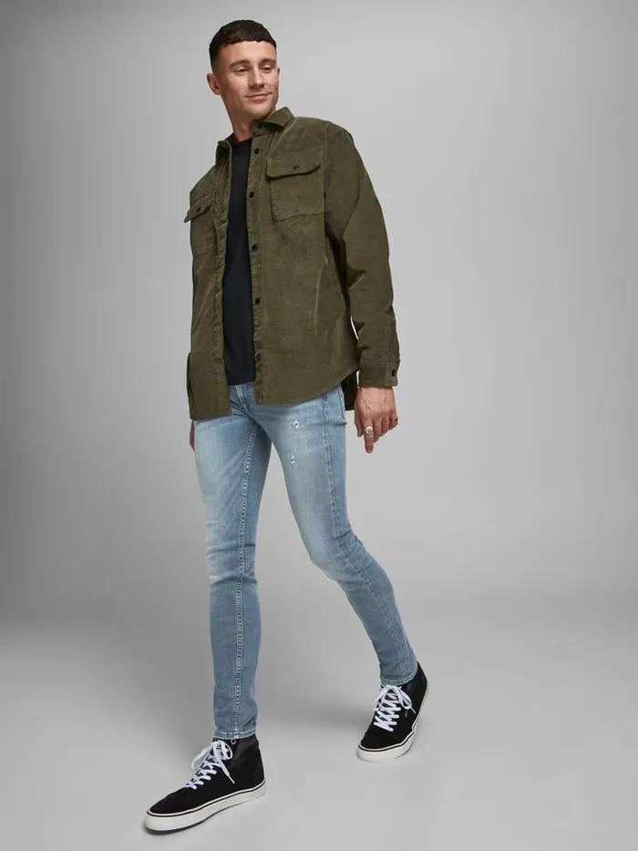 Skinny Jeans JACK and JONES Mens LIAM ORIGINAL CJ 317 SKINNY FIT JEANS Blue Blue Denim