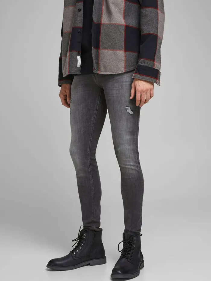 Skinny Jeans JACK and JONES Mens TOM ORIGINAL AGI 135 SKINNY FIT JEANS Grey Grey Denim Skinny Jeans JACK and JONES Mens TOM ORIGINAL AGI 135 SKINNY FIT JEANS Grey Grey Denim