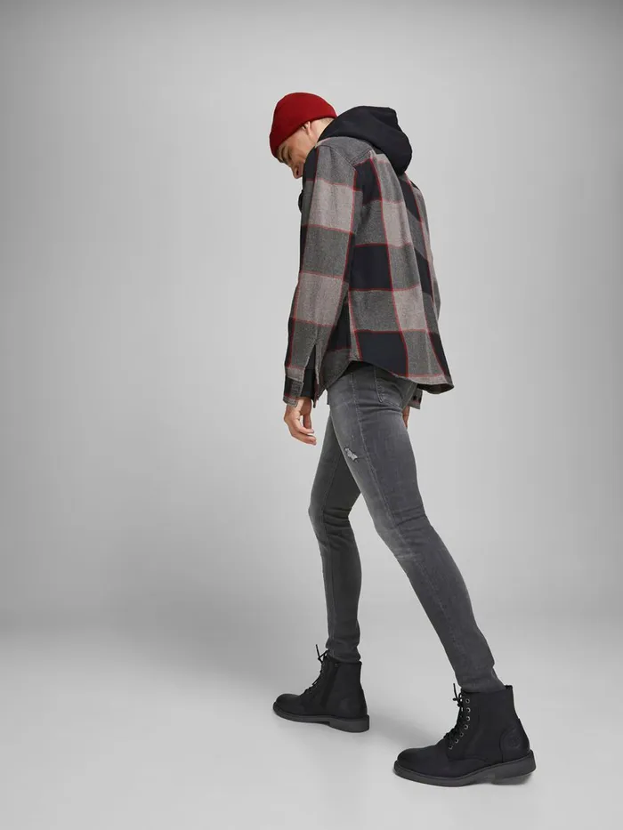 Skinny Jeans JACK and JONES Mens TOM ORIGINAL AGI 135 SKINNY FIT JEANS Grey Grey Denim