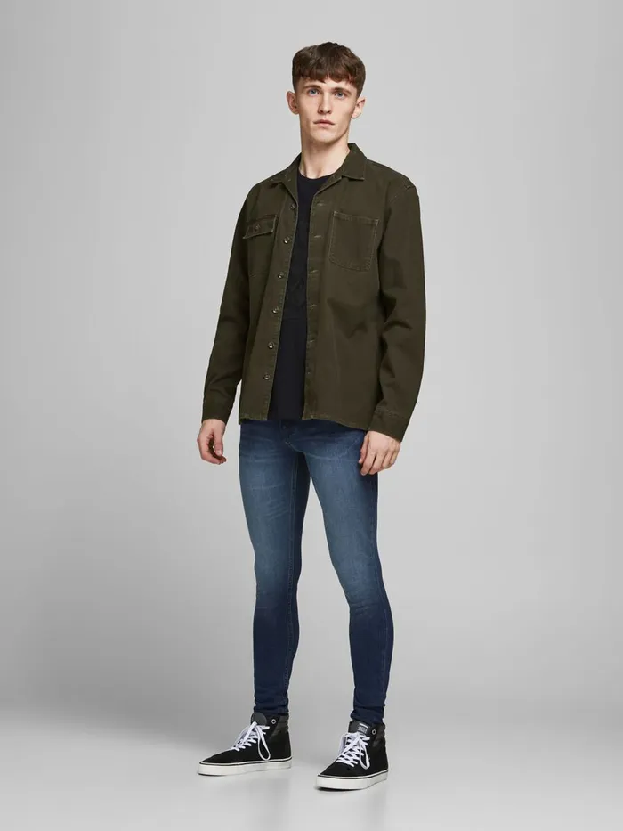 Skinny Jeans JACK and JONES Mens TOM ORIGINAL AM 812 SKINNY FIT JEANS Blue Blue Denim