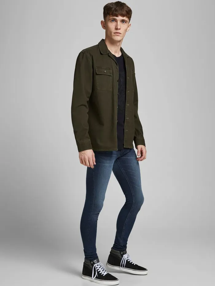 Skinny Jeans JACK and JONES Mens TOM ORIGINAL AM 812 SKINNY FIT JEANS Blue Blue Denim