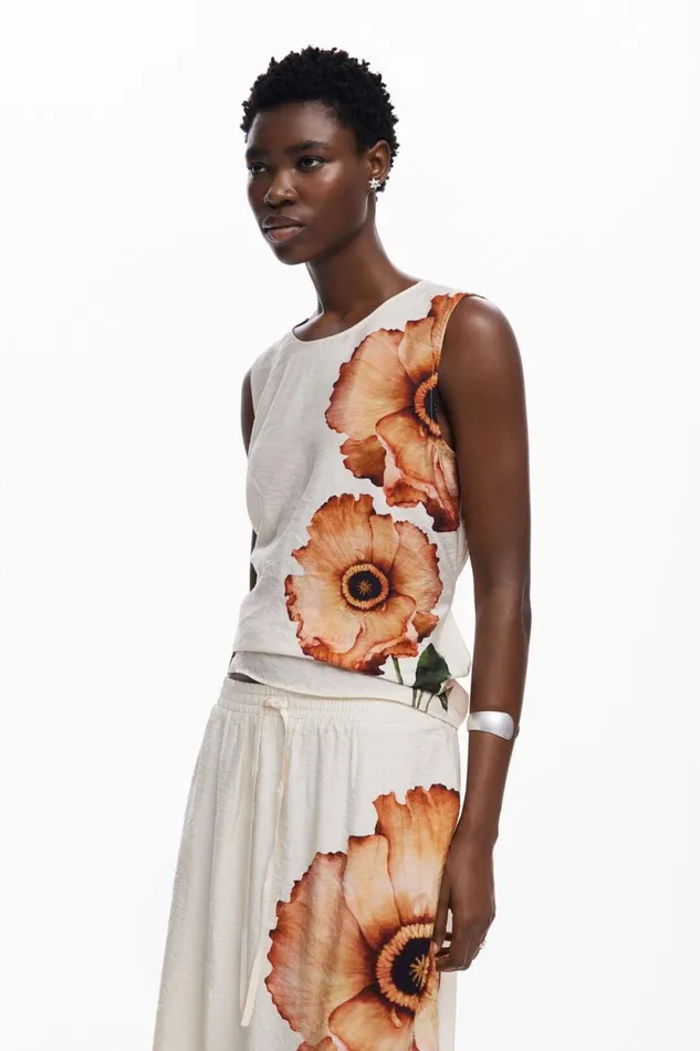 Skirts And Shorts Women Desigual Floral Midi Skirt Black