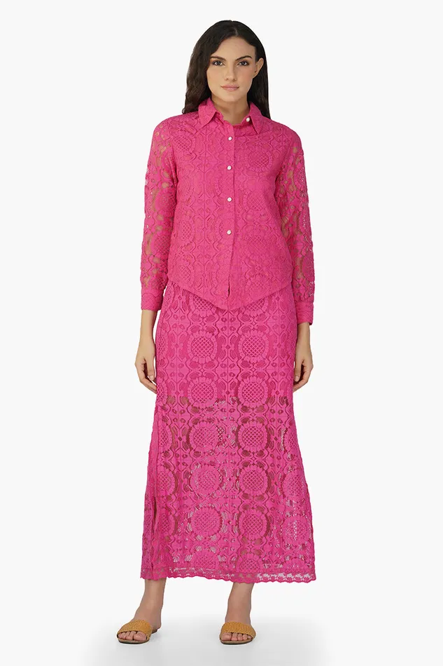 Skirts Brinda Crochet Lace Skirt 8211 America and Beyond Women