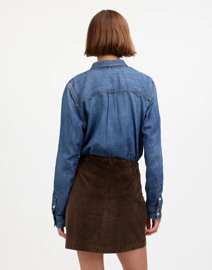 Skirts Women Madewell Corduroy Mini Skirt Dark Carob