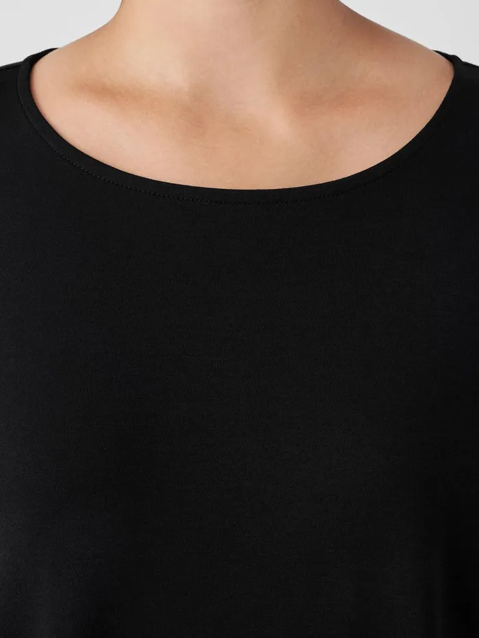Sleepwear Women Eileen Fisher Organic Cotton Interlock Sleep Dress Black