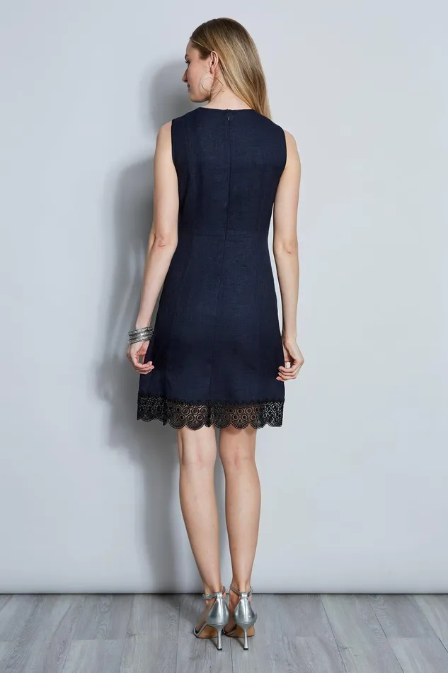 Sleeveless Dresses Women Elie Tahari Lace Insert Dress STARGAZER