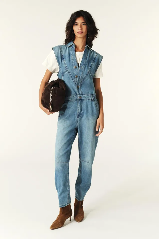 Sleeveless Jumpsuit Figo Blue Women Baandsh Jumpsuits and Overalls