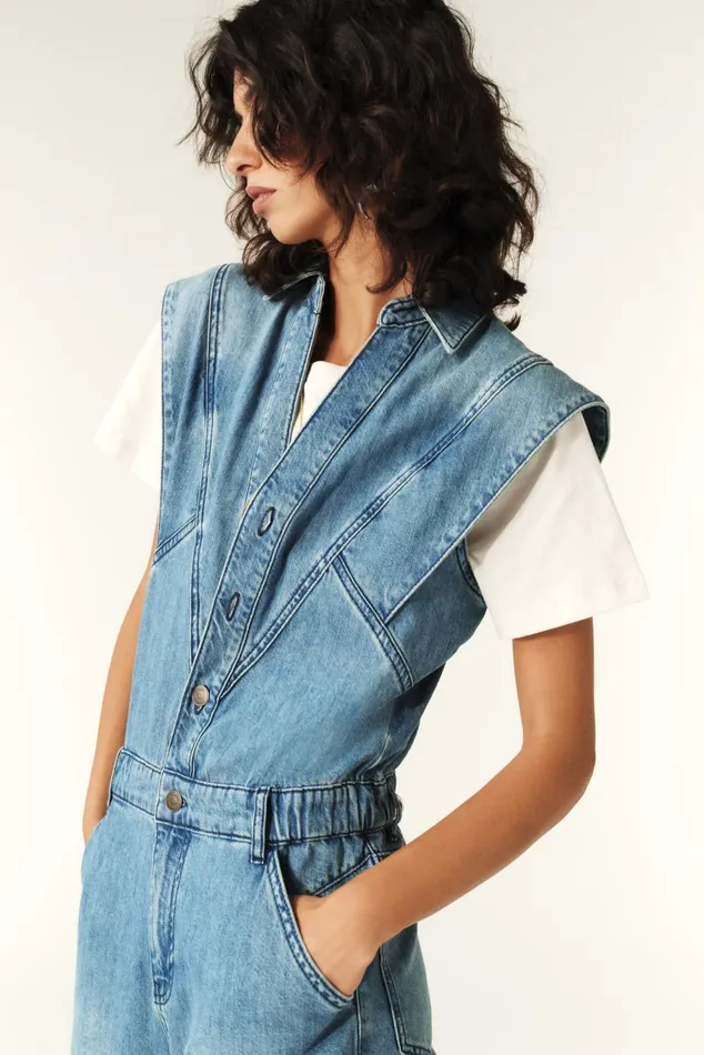 Sleeveless Jumpsuit Figo Blue Women Baandsh Jumpsuits and Overalls