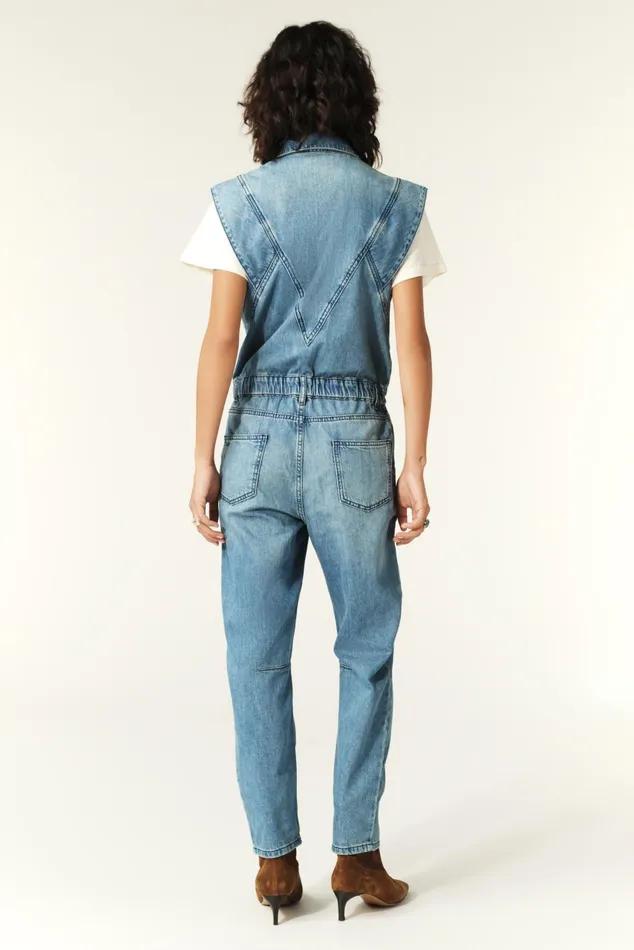 Sleeveless Jumpsuit Figo Blue Women Baandsh Jumpsuits and Overalls