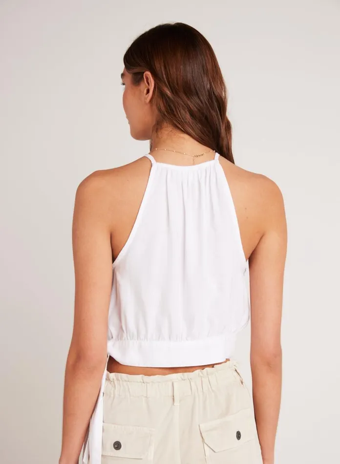 Sleeveless Women Bella Dahl Cropped Side Tie Halter 8211 White Sleeveless Women Bella Dahl Cropped Side Tie Halter 8211 White