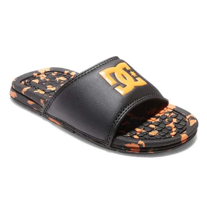 Slides Boy8217s Bolsa Slides blackorange DC Shoes Kids