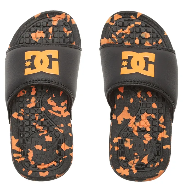 Slides Boy8217s Bolsa Slides blackorange DC Shoes Kids