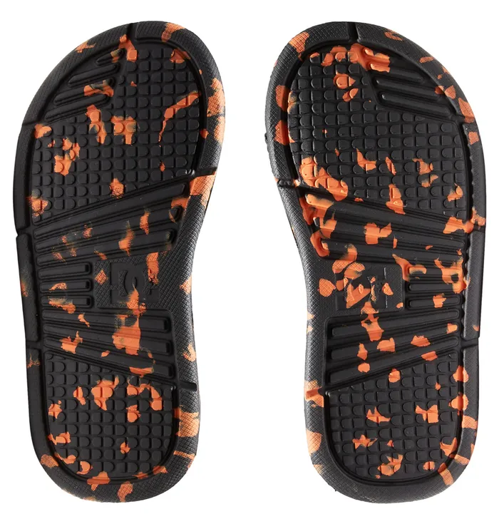 Slides Boy8217s Bolsa Slides blackorange DC Shoes Kids