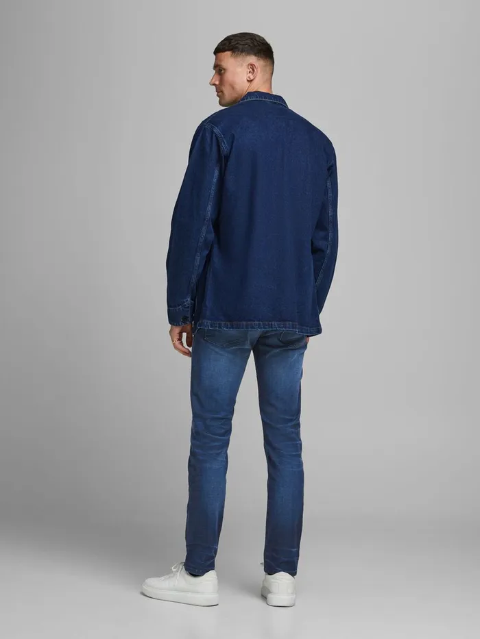 Slim and Straight Jeans JACK and JONES Mens TIM ORIGINAL JJ 267 SLIMSTRAIGHT FIT JEANS Blue Blue Denim
