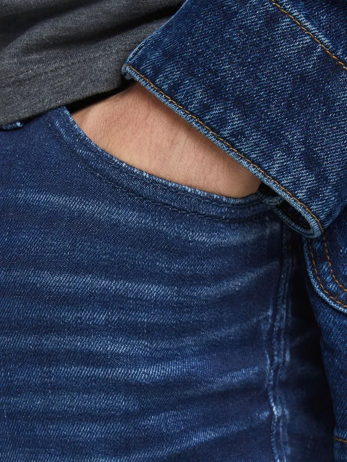 Slim and Straight Jeans JACK and JONES Mens TIM ORIGINAL JJ 267 SLIMSTRAIGHT FIT JEANS Blue Blue Denim
