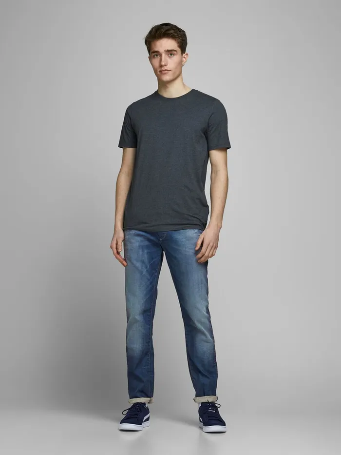 Slim and Straight Jeans JACK and JONES Mens TIM ORIGINAL JOS 919 SLIMSTRAIGHT FIT JEANS Blue Medium Blue Denim