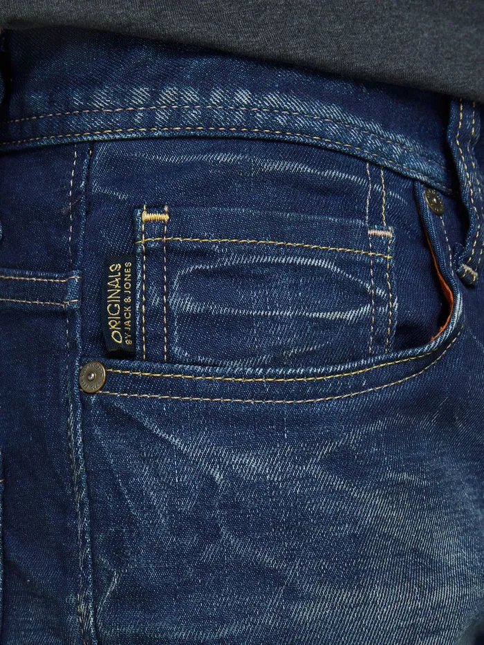 Slim and Straight Jeans JACK and JONES Mens TIM ORIGINAL JOS 919 SLIMSTRAIGHT FIT JEANS Blue Medium Blue Denim