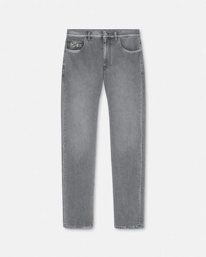 SlimFit Jeans Gray Men Versace Pants and Shorts