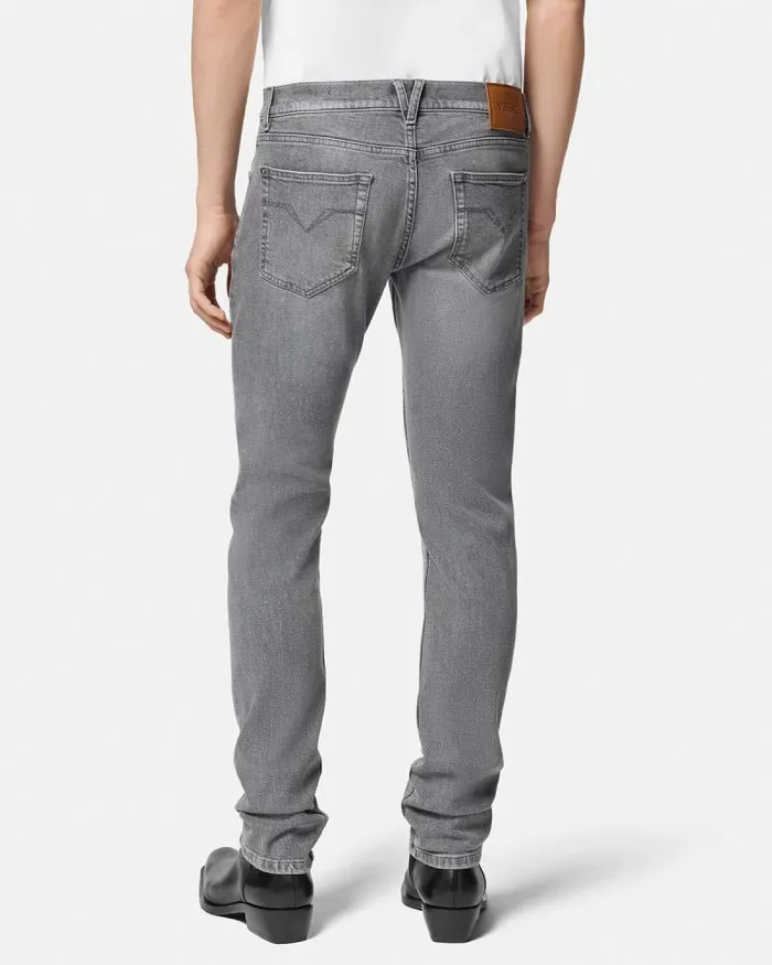 SlimFit Jeans Gray Men Versace Pants and Shorts