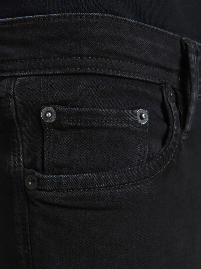 Slim Jeans JACK and JONES Mens GLENN FELIX AM 066 LID SLIM FIT JEANS Black Black Denim