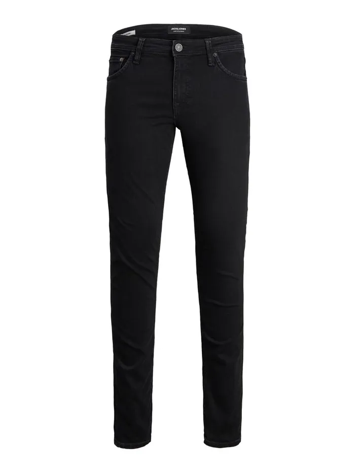 Slim Jeans JACK and JONES Mens GLENN FELIX AM 066 LID SLIM FIT JEANS Black Black Denim