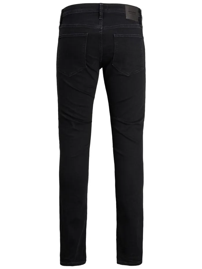 Slim Jeans JACK and JONES Mens GLENN FELIX AM 066 LID SLIM FIT JEANS Black Black Denim