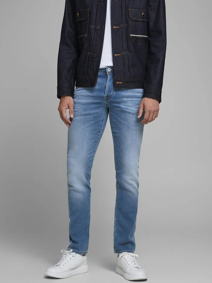 Slim Jeans JACK and JONES Mens GLENN FOX JJ 241 INDIGO KNIT SLIM FIT JEANS Blue Blue Denim Slim Jeans JACK and JONES Mens GLENN FOX JJ 241 INDIGO KNIT SLIM FIT JEANS Blue Blue Denim