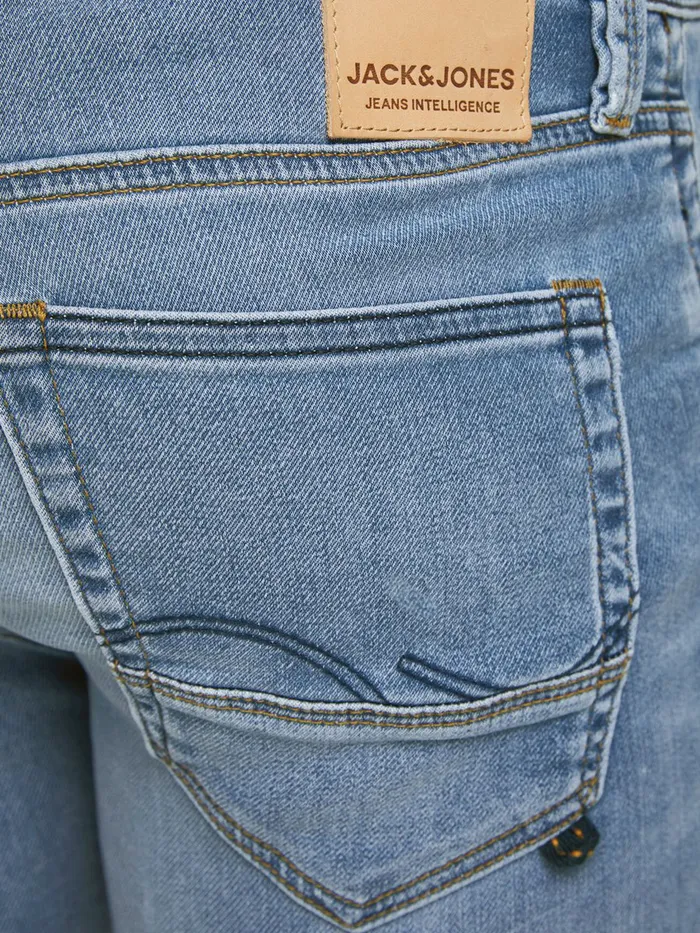 Slim Jeans JACK and JONES Mens GLENN FOX JJ 241 INDIGO KNIT SLIM FIT JEANS Blue Blue Denim