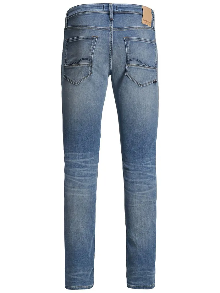 Slim Jeans JACK and JONES Mens GLENN FOX JJ 241 INDIGO KNIT SLIM FIT JEANS Blue Blue Denim
