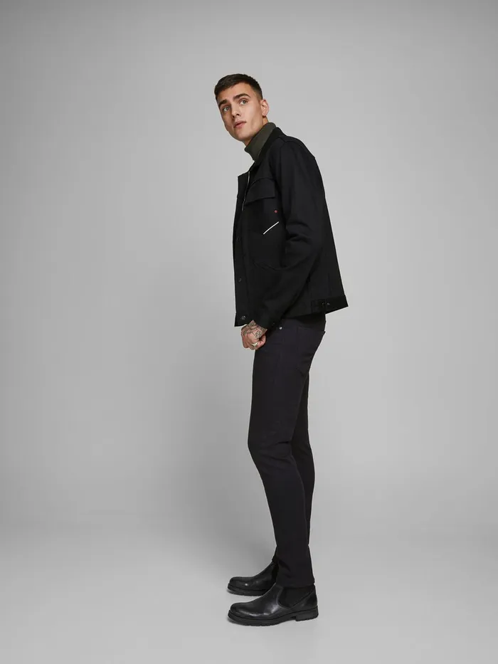 Slim Jeans JACK and JONES Mens GLENN ORIGINAL AM 816 SLIM FIT JEANS Black Black Denim