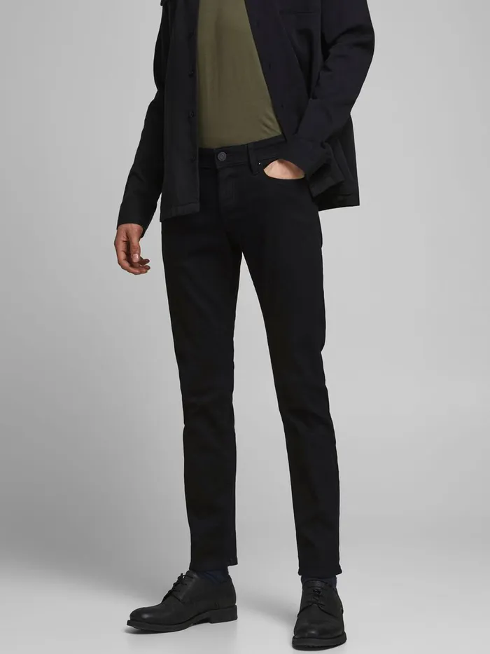Slim Jeans JACK and JONES Mens GLENN ORIGINAL NA 098 SLIM FIT JEANS Black Black Denim Slim Jeans JACK and JONES Mens GLENN ORIGINAL NA 098 SLIM FIT JEANS Black Black Denim