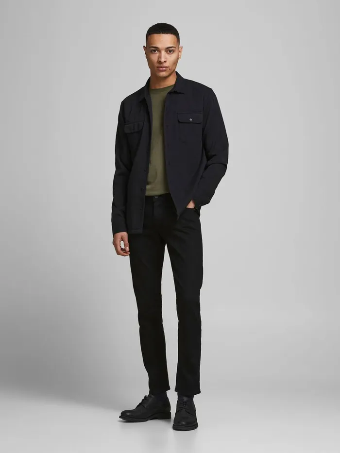 Slim Jeans JACK and JONES Mens GLENN ORIGINAL NA 098 SLIM FIT JEANS Black Black Denim