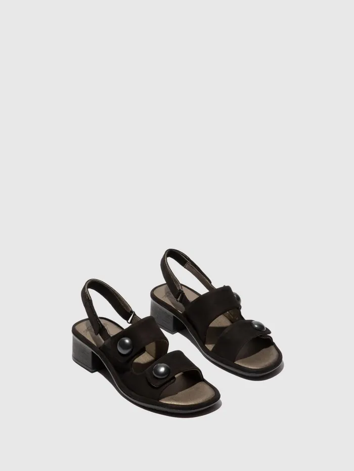 SlingBack Sandals EBLA489FLY BLACK Women Fly London Sandals