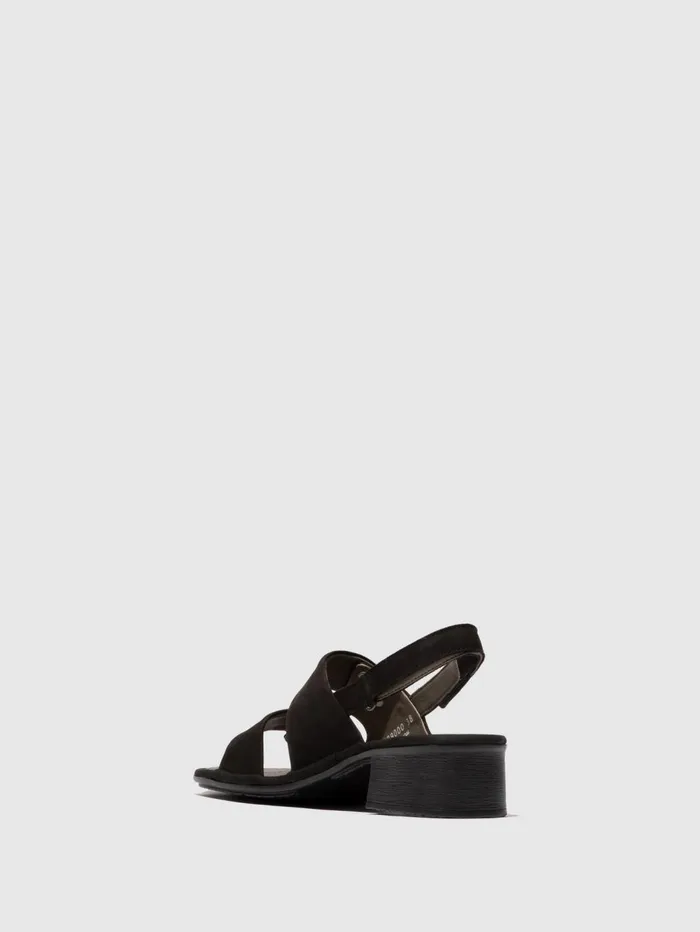 SlingBack Sandals EBLA489FLY BLACK Women Fly London Sandals
