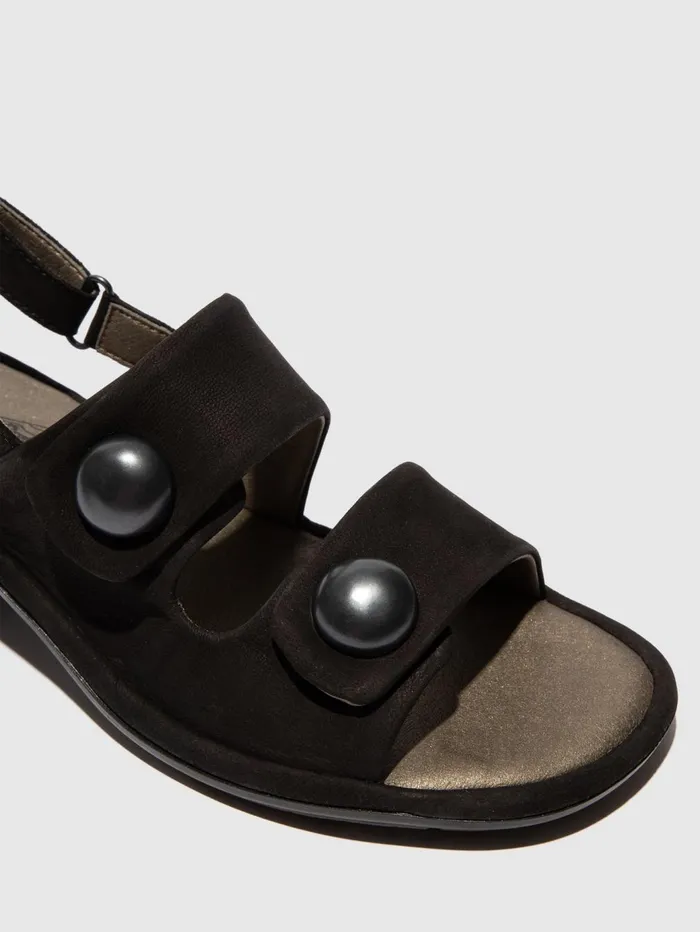 SlingBack Sandals EBLA489FLY BLACK Women Fly London Sandals