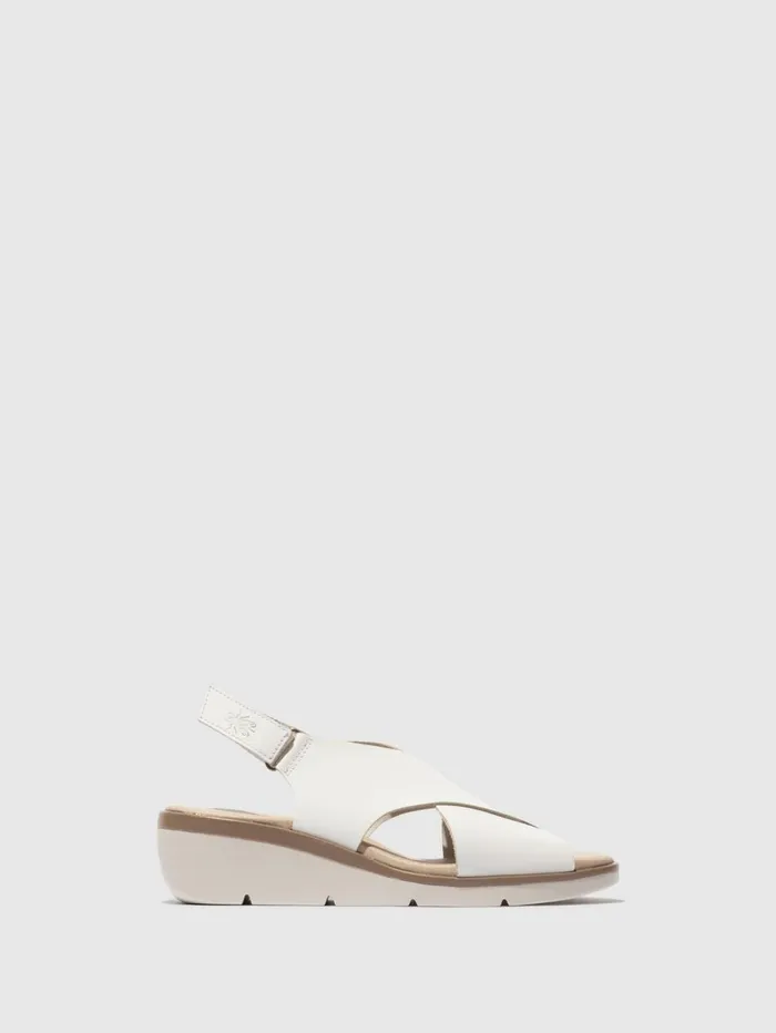 SlingBack Sandals NABI058FLY WHITE Women Fly London Sandals