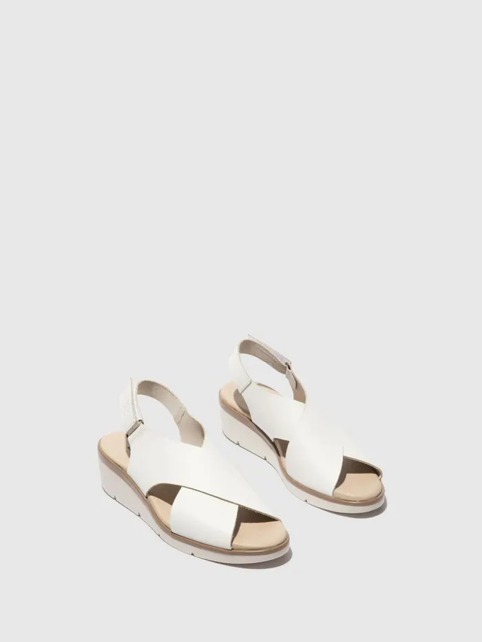 SlingBack Sandals NABI058FLY WHITE Women Fly London Sandals