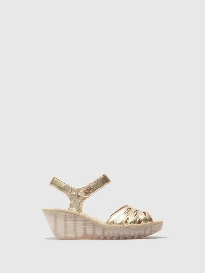 SlingBack Sandals YAZI479FLY GOLD Women Fly London Sandals