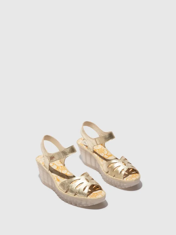 SlingBack Sandals YAZI479FLY GOLD Women Fly London Sandals