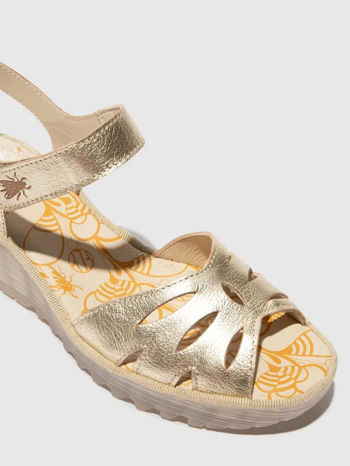 SlingBack Sandals YAZI479FLY GOLD Women Fly London Sandals