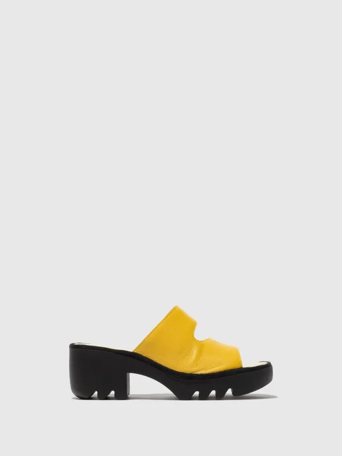 Slipon Mules TECH493FLY YELLOW Women Fly London Mules