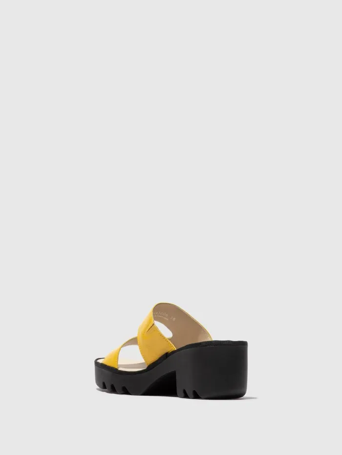 Slipon Mules TECH493FLY YELLOW Women Fly London Mules