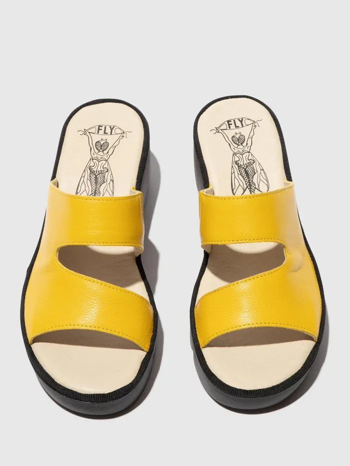Slipon Mules TECH493FLY YELLOW Women Fly London Mules