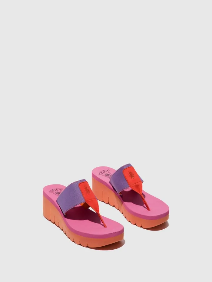 Slipon Mules YOMU725FLY ORANGEVIOLET ROSE Women Fly London Mules