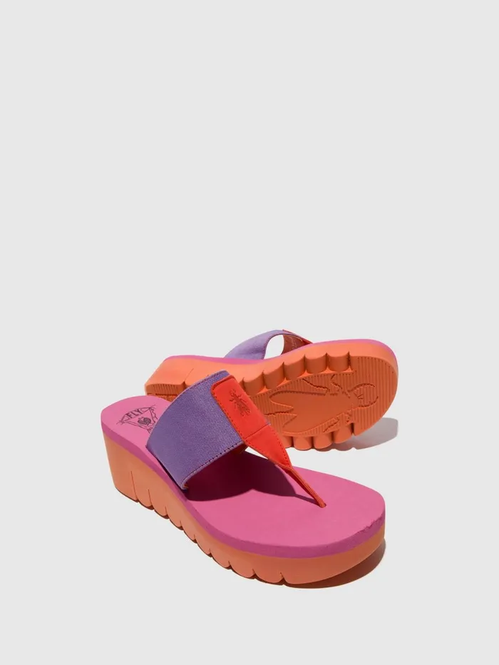 Slipon Mules YOMU725FLY ORANGEVIOLET ROSE Women Fly London Mules